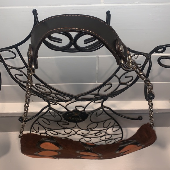 🍒Vintage Suede/Leather Clutch w/strap bag🍒 - Picture 5 of 10